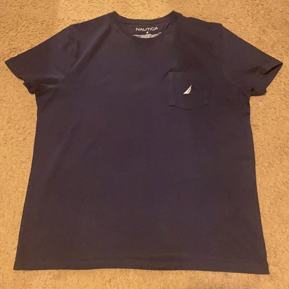 Nautica Crew Neck Solid T-Shirt